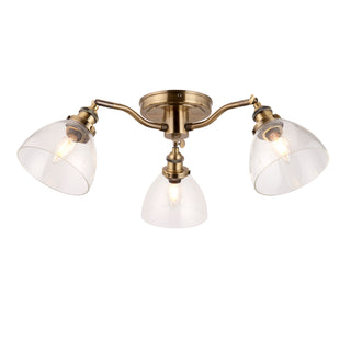 Hansen 3 Ceiling Light Antique Brass