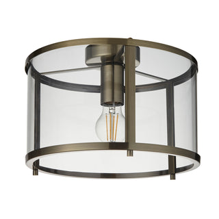 Hopton 1 Ceiling Light Antique Brass