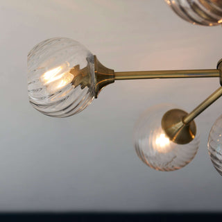 Allegra 6 Ceiling Light Antique Brass