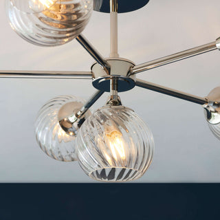 Allegra 6 Ceiling Light Bright Nickel