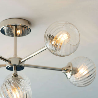 Allegra 6 Ceiling Light Bright Nickel