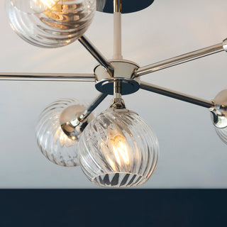 Allegra 6 Ceiling Light Bright Nickel