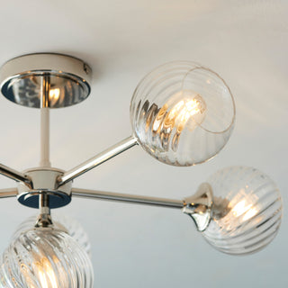 Allegra 6 Ceiling Light Bright Nickel