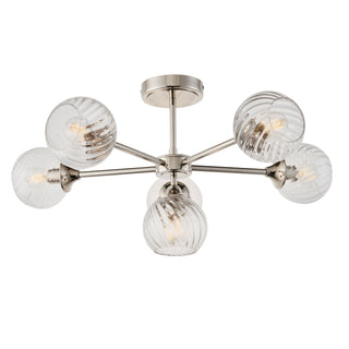 Allegra 6 Ceiling Light Bright Nickel