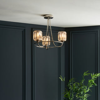 Berenice 3 Ceiling Light Bright Nickel