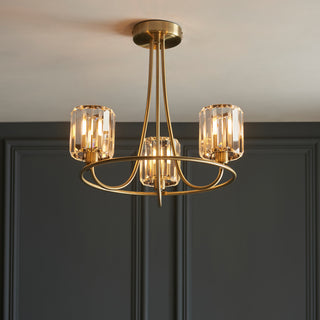 Berenice 3 Ceiling Light Antique Brass