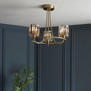 Berenice 3 Ceiling Light Antique Brass