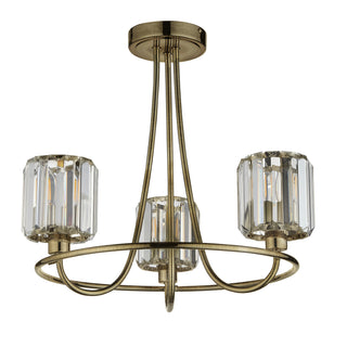 Berenice 3 Ceiling Light Antique Brass