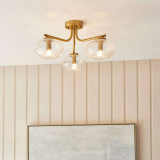 Jacob 3 Ceiling Light Warm Brass