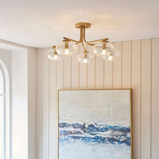 Jacob 5 Ceiling Light Warm Brass
