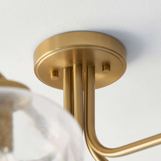 Jacob 5 Ceiling Light Warm Brass