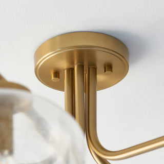 Jacob 5 Ceiling Light Warm Brass