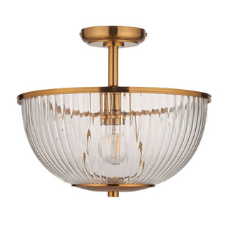 Somerset Bowl Ceiling Light Vintage Brass
