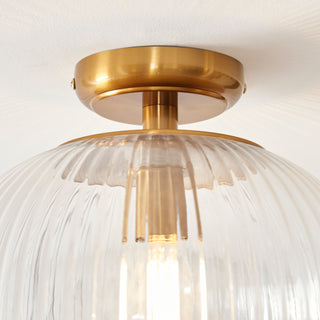 Somerset Domed Ceiling Light Vintage Brass