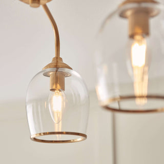 Ashcroft Ceiling 3 Light Brushed Aged Brass