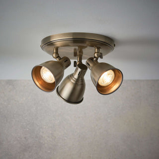 Westbury 3 Round Ceiling Light Antique Brass