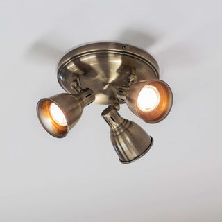 Westbury 3 Round Ceiling Light Antique Brass