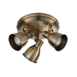 Westbury 3 Round Ceiling Light Antique Brass