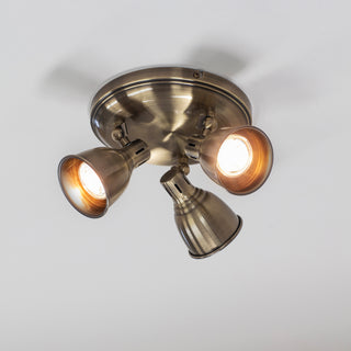 Westbury 3 Round Ceiling Light Antique Brass