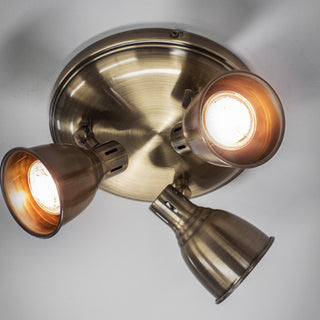 Westbury 3 Round Ceiling Light Antique Brass
