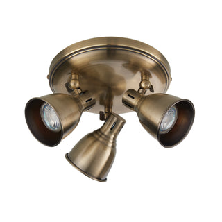 Westbury 3 Round Ceiling Light Antique Brass