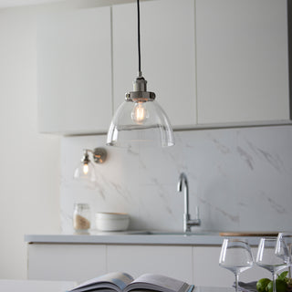 Hansen 1 Pendant Light Bright Nickel