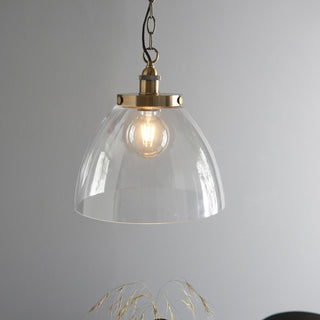 Hansen Grand 1 Pendant Light Antique Brass