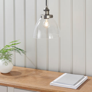 Hansen 1 Pendant Light Brushed Silver