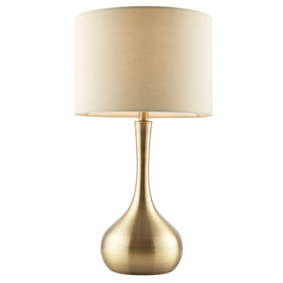 Piccadilly Table Lamp Brass & Taupe - KC at HOME
