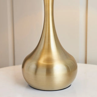 Piccadilly Table Lamp Brass & Taupe - KC at HOME