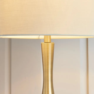 Piccadilly Table Lamp Brass & Taupe - KC at HOME