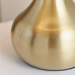 Piccadilly Table Lamp Brass & Taupe - KC at HOME