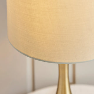 Piccadilly Table Lamp Brass & Taupe - KC at HOME