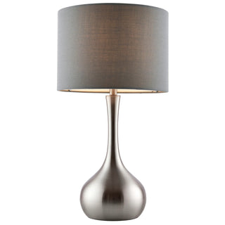 Piccadilly Table Lamp Nickel & Dark Grey - KC at HOME