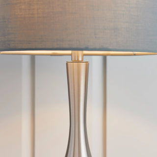 Piccadilly Table Lamp Nickel & Dark Grey - KC at HOME