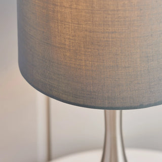 Piccadilly Table Lamp Nickel & Dark Grey - KC at HOME