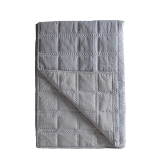 Quilted Cotton Velvet Bedspread Grey - KC at HOME