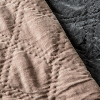 Quilted Cotton Velvet Bedspread Blush - KC at HOME