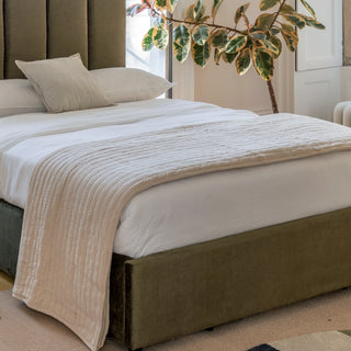 Alcove Gauze Bedspread Taupe - KC at HOME