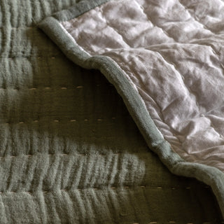 Alcove Gauze Bedspread Sage - KC at HOME