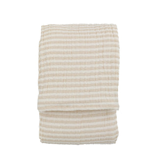Crinkle Stripe Bedspread Beige - KC at HOME