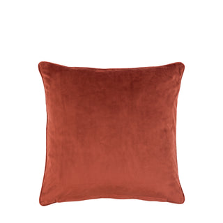 Autumn Leaf Chenille Cushion - Rust