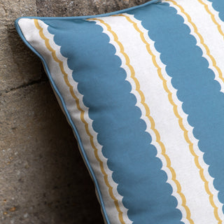 Calivana Cushion Blue and Ochre