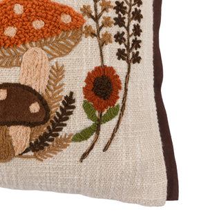 Mushroom Embroidered Cushion