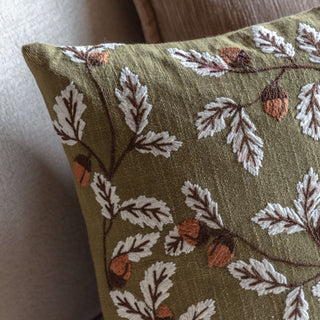 Acorn Embroidered Cushion