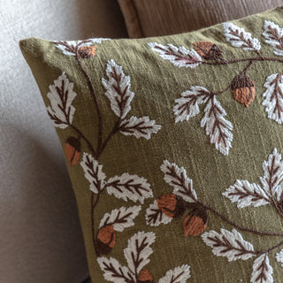 Acorn Embroidered Cushion