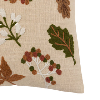 Leaves Embroidered Cushion