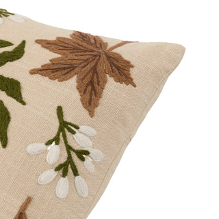 Leaves Embroidered Cushion