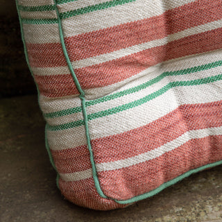 Sina Stripe Woven Floor Cushion Apricot