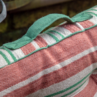 Sina Stripe Woven Floor Cushion Apricot